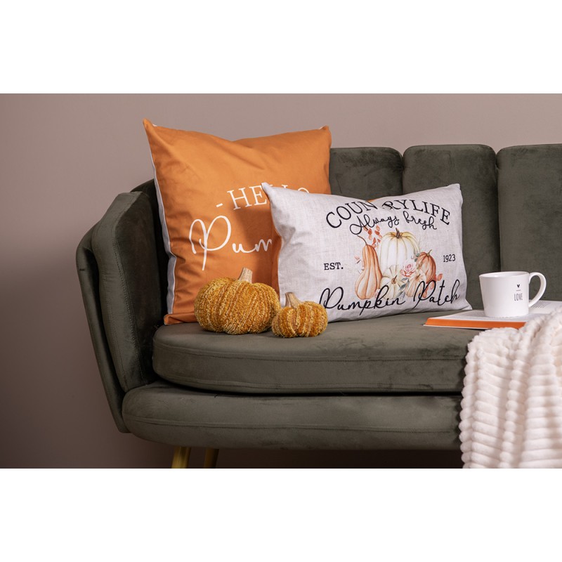 Clayre & Eef Cushion Cover 45x45 cm Beige Polyester Pumpkin