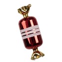 Clayre & Eef Christmas Ornament Ø 5x14 cm Red Glass