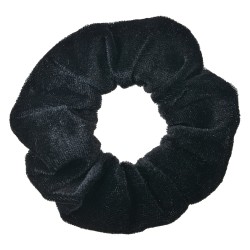 Clayre & Eef Élastique à cheveux scrunchie Ø 10 cm Noir Velours