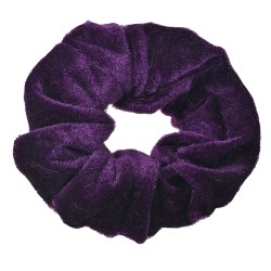 Clayre & Eef Élastique à cheveux scrunchie Ø 10 cm Violet Velours