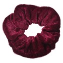 Clayre & Eef Élastique à cheveux scrunchie Ø 10 cm Rouge Velours