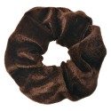 Clayre & Eef Élastique à cheveux scrunchie Ø 10 cm Marron Velours