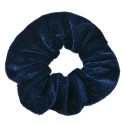 Clayre & Eef Scrunchie Haarelastiek Ø 10 cm Blauw Velours