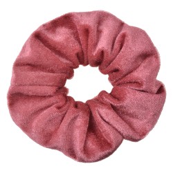 Clayre & Eef Élastique à cheveux scrunchie Ø 10 cm Rose Velours