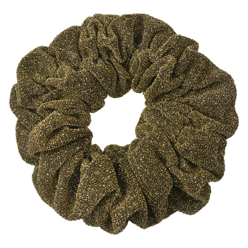 Clayre & Eef Élastique à cheveux scrunchie Ø 10 cm Vert Synthétique