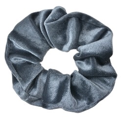 Clayre & Eef Élastique à cheveux scrunchie Ø 10 cm Gris Velours