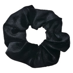 Clayre & Eef Scrunchie Haarelastiek Ø 10 cm Zwart Velours