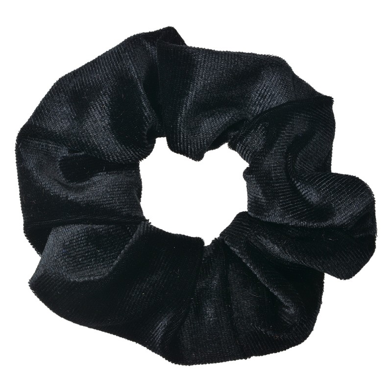 Clayre & Eef Scrunchie Haargummi Ø 10 cm Schwarz Samt