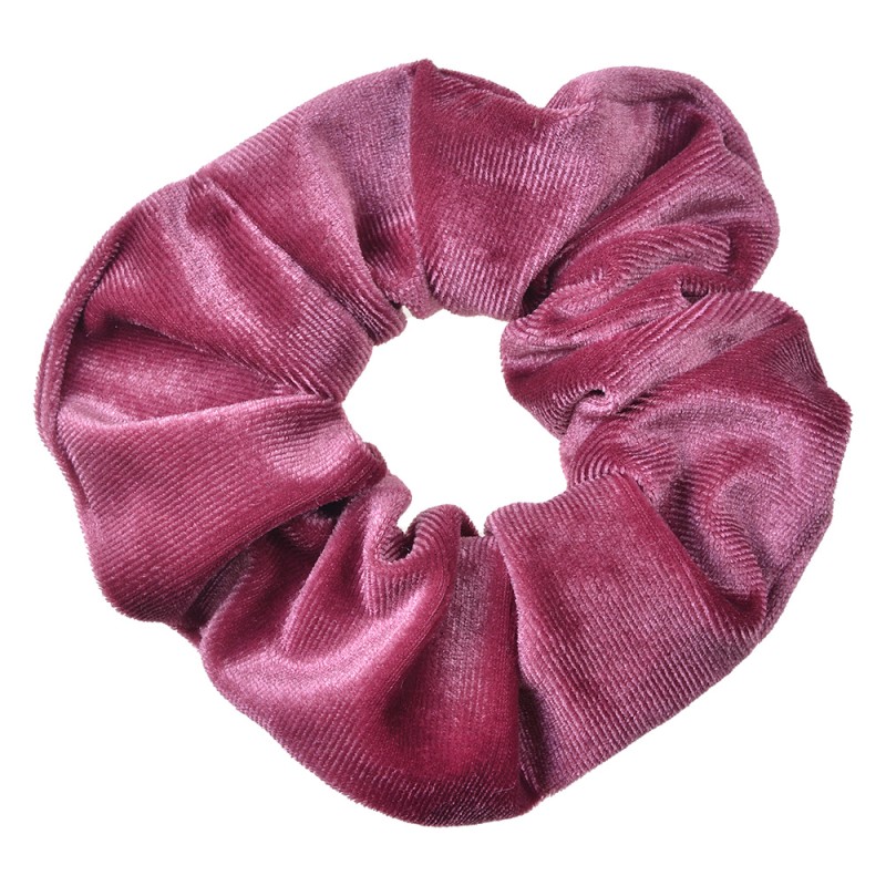 Clayre & Eef Scrunchie Haarelastiek Ø 10 cm Roze Velours