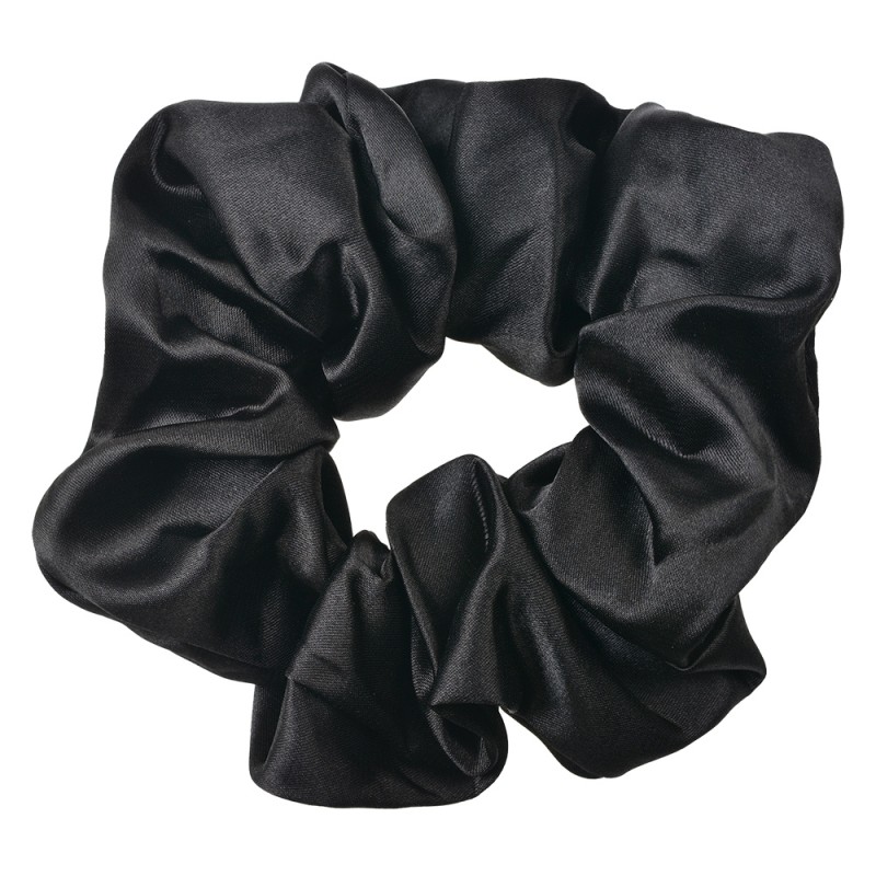 Clayre & Eef Scrunchie Hair Elastic Ø 10 cm Black Synthetic