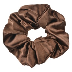 Clayre & Eef Élastique à cheveux scrunchie Ø 10 cm Marron Synthétique