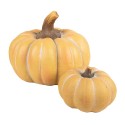 Clayre & Eef Decoration Pumpkin Ø 15x10 cm Yellow Ceramic