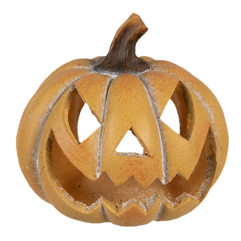 Clayre & Eef Decorazione Zucca 15x14x13 cm Arancione Ceramica