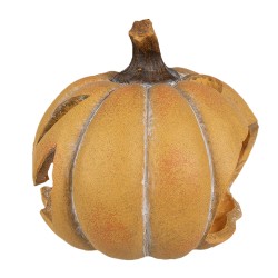 Clayre & Eef Decorazione Zucca 15x14x13 cm Arancione Ceramica