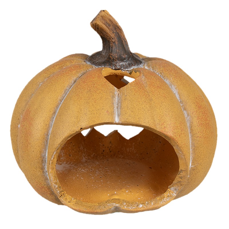 Clayre & Eef Decorazione Zucca 15x14x13 cm Arancione Ceramica