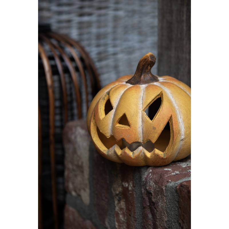 Clayre & Eef Decoration Pumpkin 15x14x13 cm Orange Ceramic