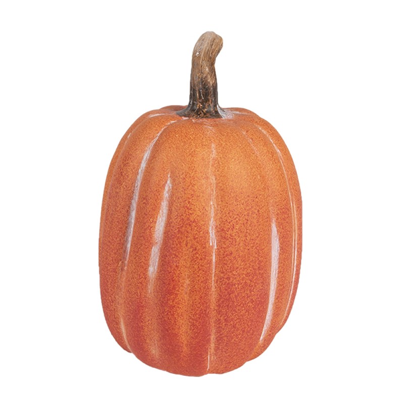 Clayre & Eef Decorazione Zucca Ø 12x17 cm Arancione Ceramica