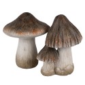 Clayre & Eef Décoration Champignon Ø 11x12 cm Marron Blanc Céramique