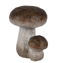 Clayre & Eef Decoration Mushroom 6x5x7 cm Brown White Ceramic