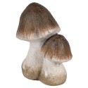 Clayre & Eef Décoration Champignon 10x7x12 cm Marron Blanc Céramique