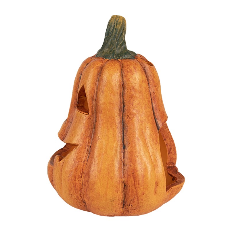 Clayre & Eef Decorazione Zucca Ø 12x17 cm Arancione Ceramica