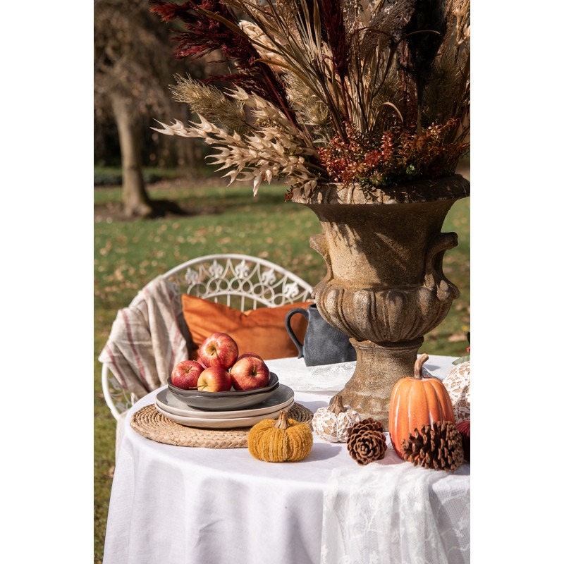 Clayre & Eef Decorazione Zucca Ø 28x23 cm Arancione Plastica