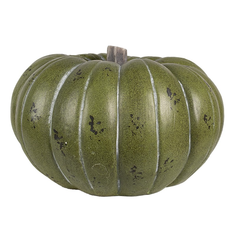 Clayre & Eef Decorazione Zucca Ø 35x21 cm Verde Plastica