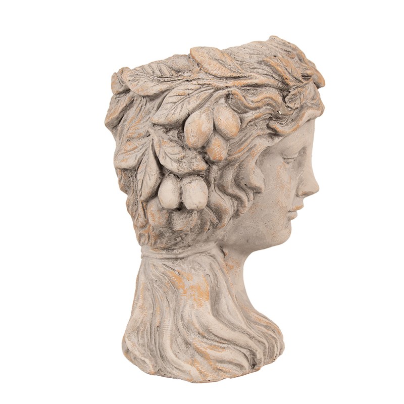 Clayre & Eef Planter Woman 16x14x22 cm Grey Stone