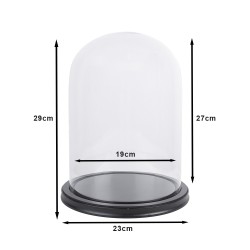 Clayre & Eef Cloche Ø 23x29 cm Transparent Verre Bois