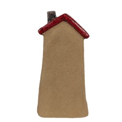 Clayre & Eef Statuetta decorativa Casa 10x7x19 cm Marrone Rosso Ceramica