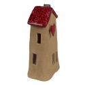 Clayre & Eef Figurine décorative Maison 10x7x19 cm Marron Rouge Céramique