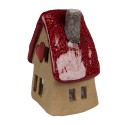 Clayre & Eef Dekorationsfigur Haus 12x9x16 cm Braun Rot Keramik