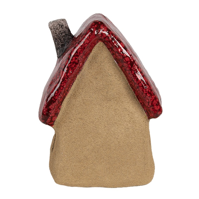 Clayre & Eef Decorative Figurine House 10x8x13 cm Brown Red Ceramic