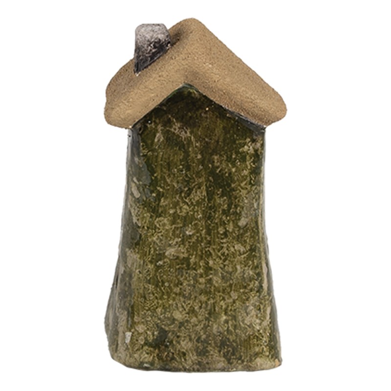 Clayre & Eef Figurine décorative Maison 5x5x10 cm Vert Céramique