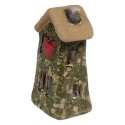 Clayre & Eef Statuetta decorativa Casa 5x5x10 cm Verde Ceramica