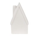 Clayre & Eef Decorative House with LED 9x6x15 cm Beige Porcelain