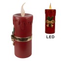 Clayre & Eef Kerstdecoratie met LED-verlichting 17x18x44 cm Rood Kunststof