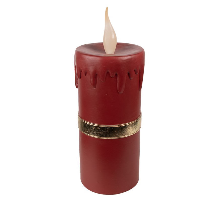 Clayre & Eef Kerstdecoratie met LED-verlichting 17x18x44 cm Rood Kunststof