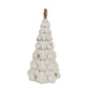 Clayre & Eef Decoratie Beeld Kerstboom Ø 15x31 cm Wit Kunststof