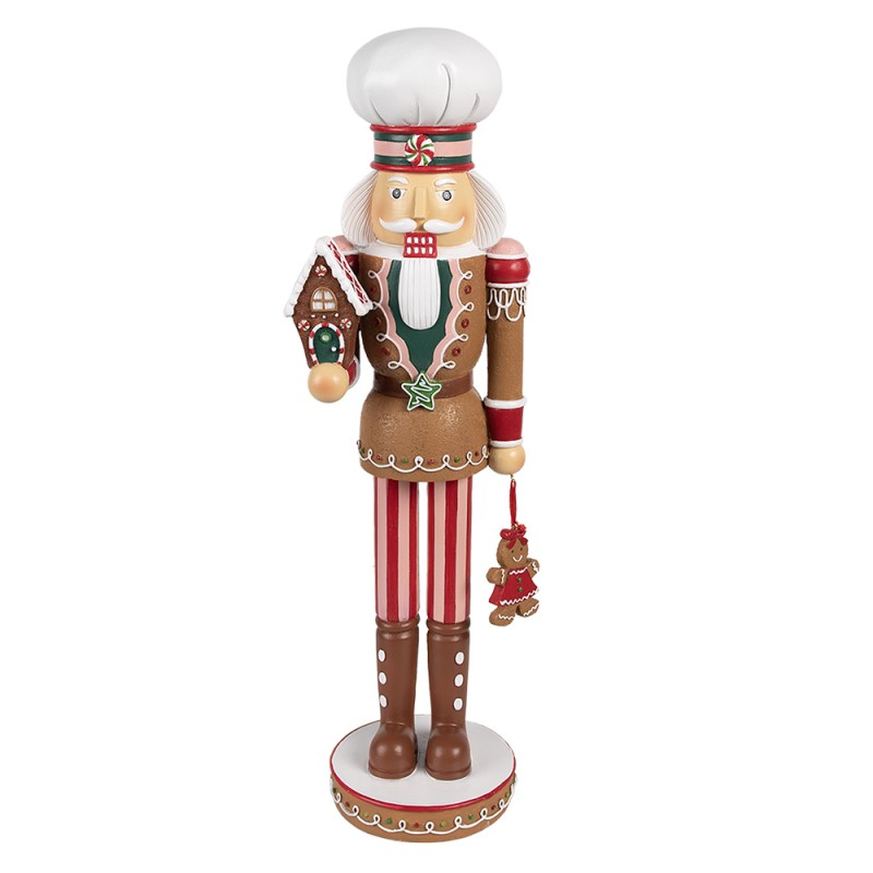 Clayre & Eef Figurine décorative Casse-noisette 13x12x46 cm Marron Plastique