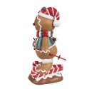 Clayre & Eef Kerstdecoratie Beeld Gingerbread man 12x11x21 cm Bruin Kunststof