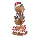 Clayre & Eef Statuetta decorativa di Natale Uomo di pan di zenzero 12x11x21 cm Marrone Plastica