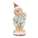 Clayre & Eef Statuetta decorativa di Natale Uomo di pan di zenzero 11x8x25 cm Beige Plastica