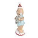 Clayre & Eef Statuetta decorativa di Natale Uomo di pan di zenzero 11x8x25 cm Beige Plastica