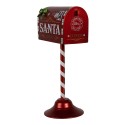 Clayre & Eef Kerstdecoratie Brievenbus 16x12x32 cm Rood Metaal