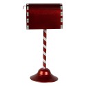 Clayre & Eef Kerstdecoratie Brievenbus 16x12x32 cm Rood Metaal