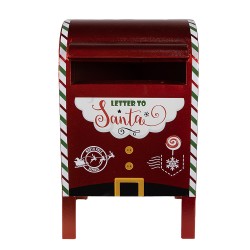 Clayre & Eef Christmas Decoration Mailbox 21x19x34 cm Red Metal