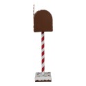 Clayre & Eef Kerstdecoratie Brievenbus 14x8x37 cm Bruin Metaal SANTA MAIL