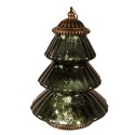 Clayre & Eef Decorazione natalizia con illuminazione a LED Albero di Natale Ø 16x22 cm Verde Vetro