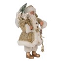 Clayre & Eef Figure de Noël Père Noël 27 cm Couleur or Plastique